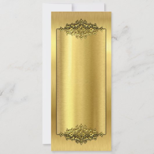 Elegant Wedding Place Cards, Gold Kaart (Achterkant)