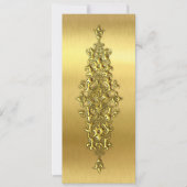 Elegant Wedding Place Cards, Gold Kaart (Voorkant)