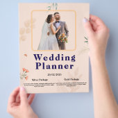 Elegant Wedding Planner Flyer | Modern Floral Desi (Hand)