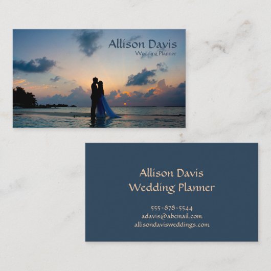 Elegant Wedding Planner, huwelijkscoördinator Visitekaartje (Voorkant / Achterkant)