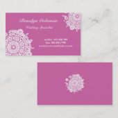 Elegant Wedding Planner Visitekaartje in Roze (Voorkant / Achterkant)