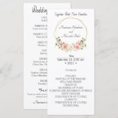 Elegant Wedding Program. (Voorkant / Achterkant)