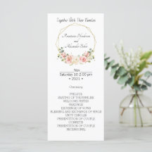 Elegant Wedding Program.