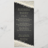 Elegant Wedding Program Dazzling Sparkles Black Programmakaart (Achterkant)