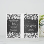 Elegant Wedding Program Dazzling Stars Black (Staand voorkant)