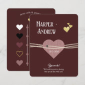 Elegant Wedding Program/ Dress Code Card Kaart (Voorkant / Achterkant)