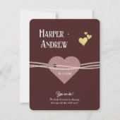 Elegant Wedding Program/ Dress Code Card Kaart (Voorkant)