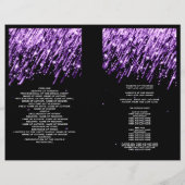 Elegant Wedding Program Falling Stars Paars (Achterkant)