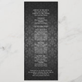 Elegant Wedding Program Fleur De Lis Black Programmakaart (Achterkant)