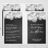 Elegant Wedding Program Glow & Sparkle Black (Voorkant / Achterkant)