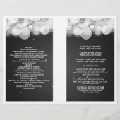 Elegant Wedding Program Glow & Sparkle Black (Achterkant)