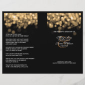 Elegant Wedding Program Gold Lights (Voorkant)