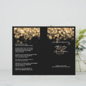 Elegant Wedding Program Gold Lights (Staand voorkant)