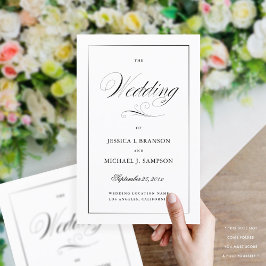 Elegant Wedding Program Large Wedding Party