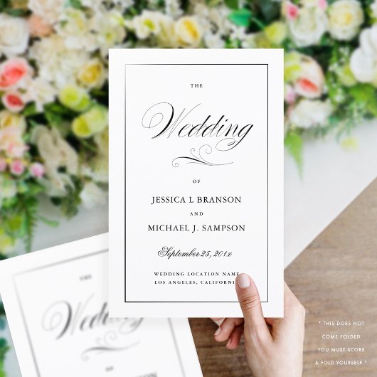 Elegant Wedding Program Large Wedding Party