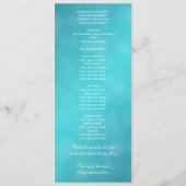 Elegant Wedding Program Modern Hearts Blue Programmakaart (Achterkant)