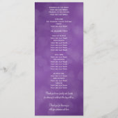 Elegant Wedding Program Modern Hearts Paars Programmakaart (Achterkant)