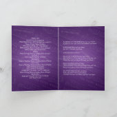 Elegant Wedding Program — Paars muziek Programma (Binnen)