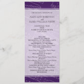Elegant Wedding Program — Paars muziek Programmakaart (Voorkant)