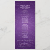 Elegant Wedding Program — Paars muziek Programmakaart (Achterkant)