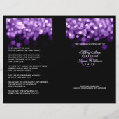 Elegant Wedding Program Paarse lichten (Voorkant)
