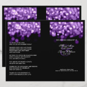 Elegant Wedding Program Paarse lichten (Voorkant / Achterkant)