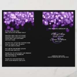Elegant Wedding Program Paarse lichten