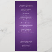 Elegant Wedding Program Poppy Paars Programmakaart (Achterkant)