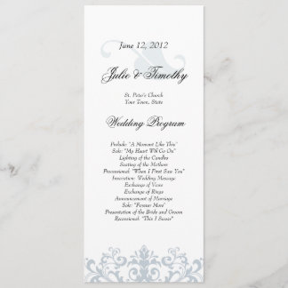 Elegant Wedding Program Programmakaart