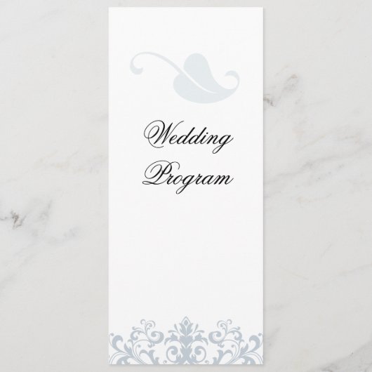 Elegant Wedding Program Programmakaart (Achterkant)