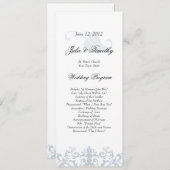 Elegant Wedding Program Programmakaart (Voorkant / Achterkant)