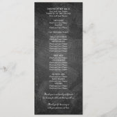 Elegant Wedding Program Romantic Paris Black Programmakaart (Achterkant)