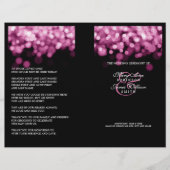 Elegant Wedding Program Roze Lichten (Voorkant)
