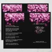 Elegant Wedding Program Roze Lichten (Voorkant / Achterkant)