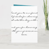 Elegant Wedding Program Shimmering Stars Blue Programma (Achterkant)