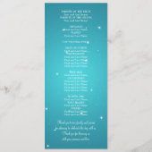Elegant Wedding Program Sparking Chain Blue Programmakaart (Achterkant)