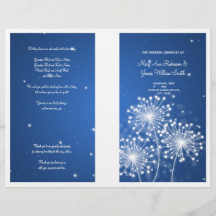 Elegant Wedding Program Summer Sparkle Sapphire