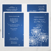 Elegant Wedding Program Summer Sparkle Sapphire (Voorkant / Achterkant)