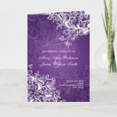 Elegant Wedding Program Swirls Paars Programma (Voorkant)