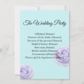 Elegant Wedding Program & Wedding Party Guide Kaart (Voorkant)