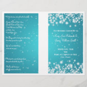 Elegant Wedding Program Winter Sparkle Blue (Voorkant)