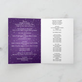 Elegant Wedding Program Winter Sparkle Paars Programma (Binnen)