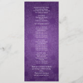 Elegant Wedding Programme Dahlia Floral Paars Programmakaart (Achterkant)