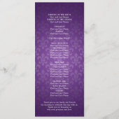 Elegant Wedding Programme Fleur De Lis Paars Programmakaart (Achterkant)