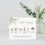 Elegant Wedding Programme in Spaans met Greenery (Staand voorkant)