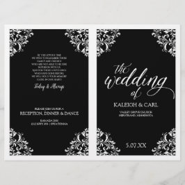 Elegant Wedding Programme - Nadine (zwart)2