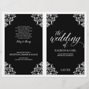 Elegant Wedding Programme - Nadine (zwart)2