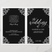 Elegant Wedding Programme - Nadine (zwart)2 (Voorkant)