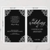 Elegant Wedding Programme - Nadine (zwart)2 (Voorkant / Achterkant)