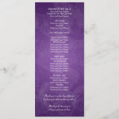 Elegant Wedding Programme Romantic Paris Paars Programmakaart (Achterkant)
